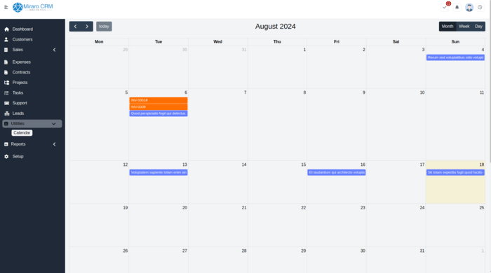 Calendar View