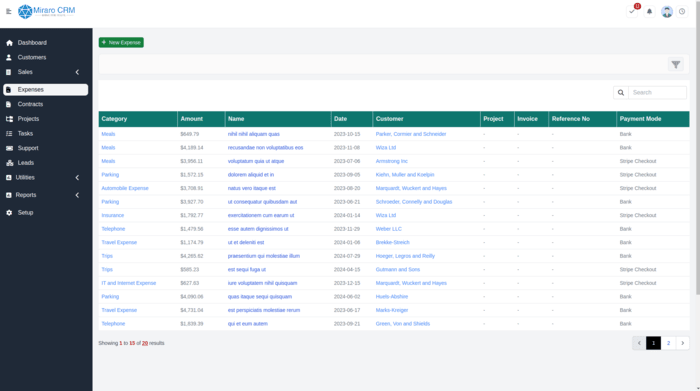 Expenses Page