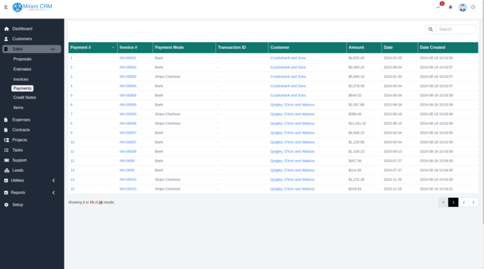 Payments Page