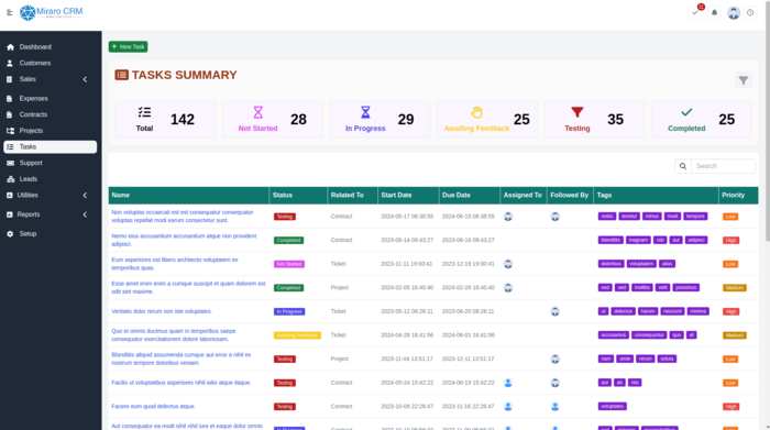 Tasks Page