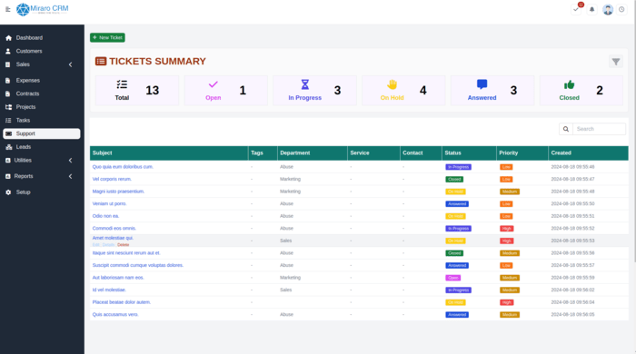 Tickets Page